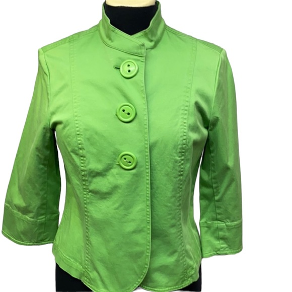 Bright Apple Green Cotton Jacket - Picture 1 of 2
